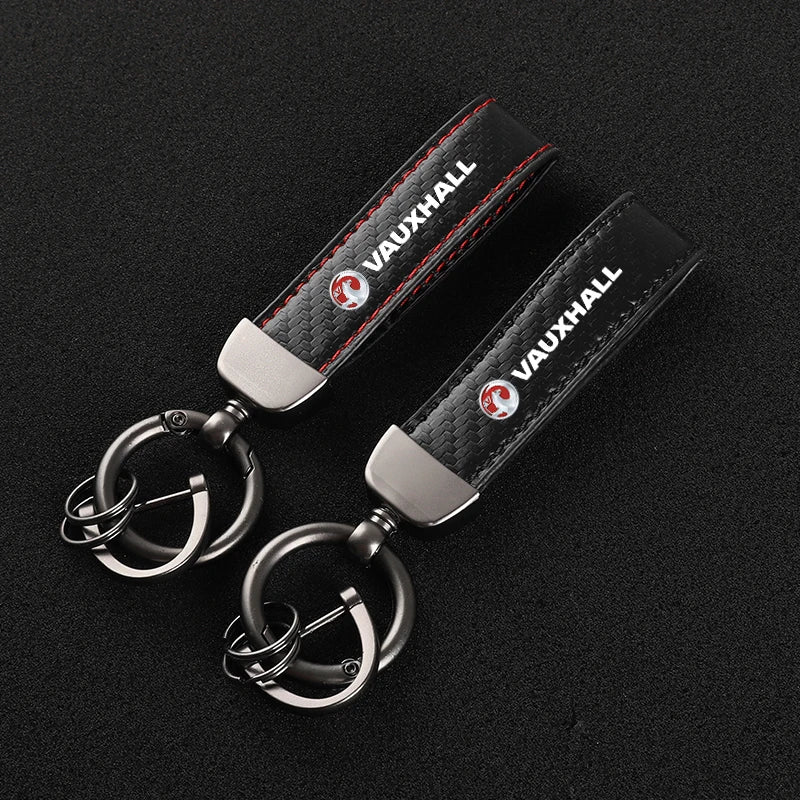 CarbonKey™ – Premium Leather Car Keychain