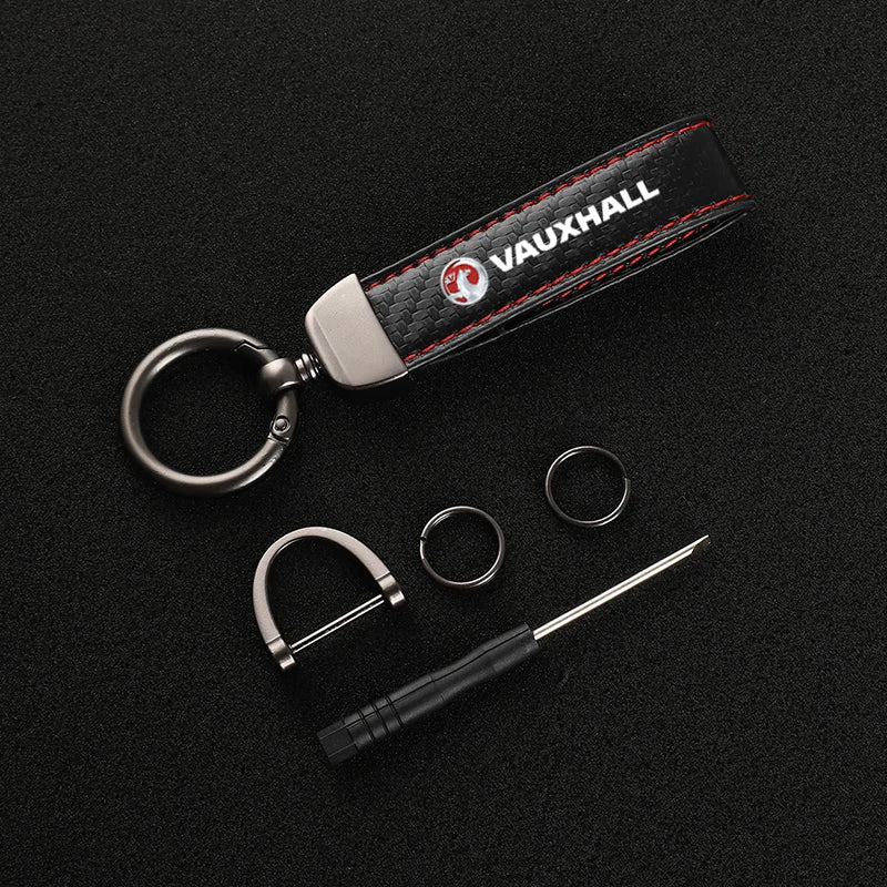 CarbonKey™ – Premium Leather Car Keychain