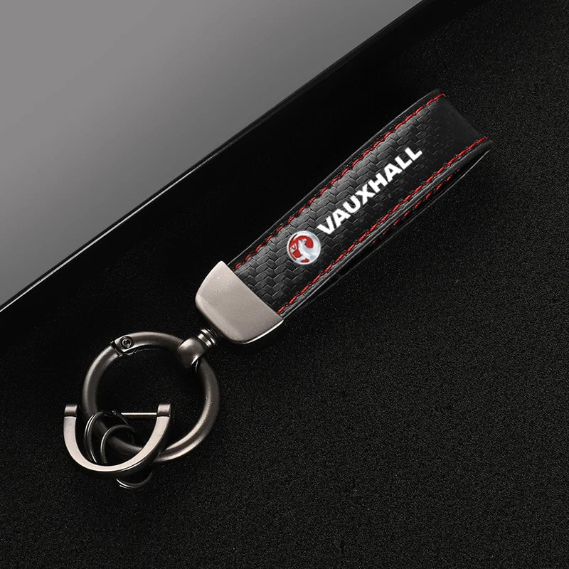 CarbonKey™ – Premium Leather Car Keychain
